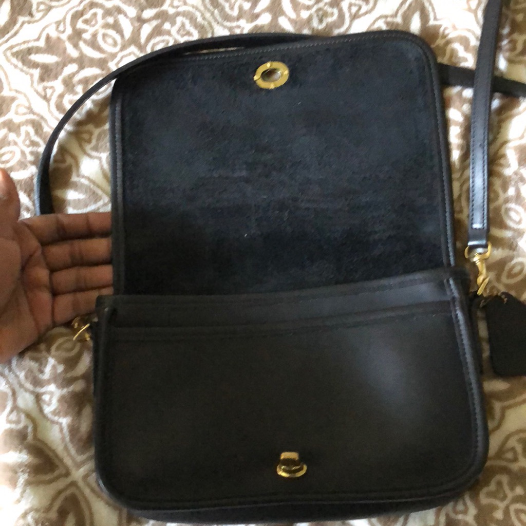 Vintage Black Coach Crossbody Bag